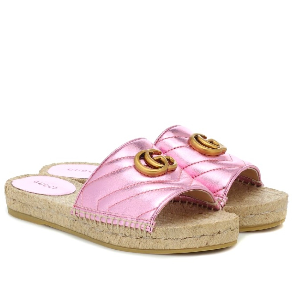 Gucci Espadrille Pilar Platform Sandal 37 NWOT